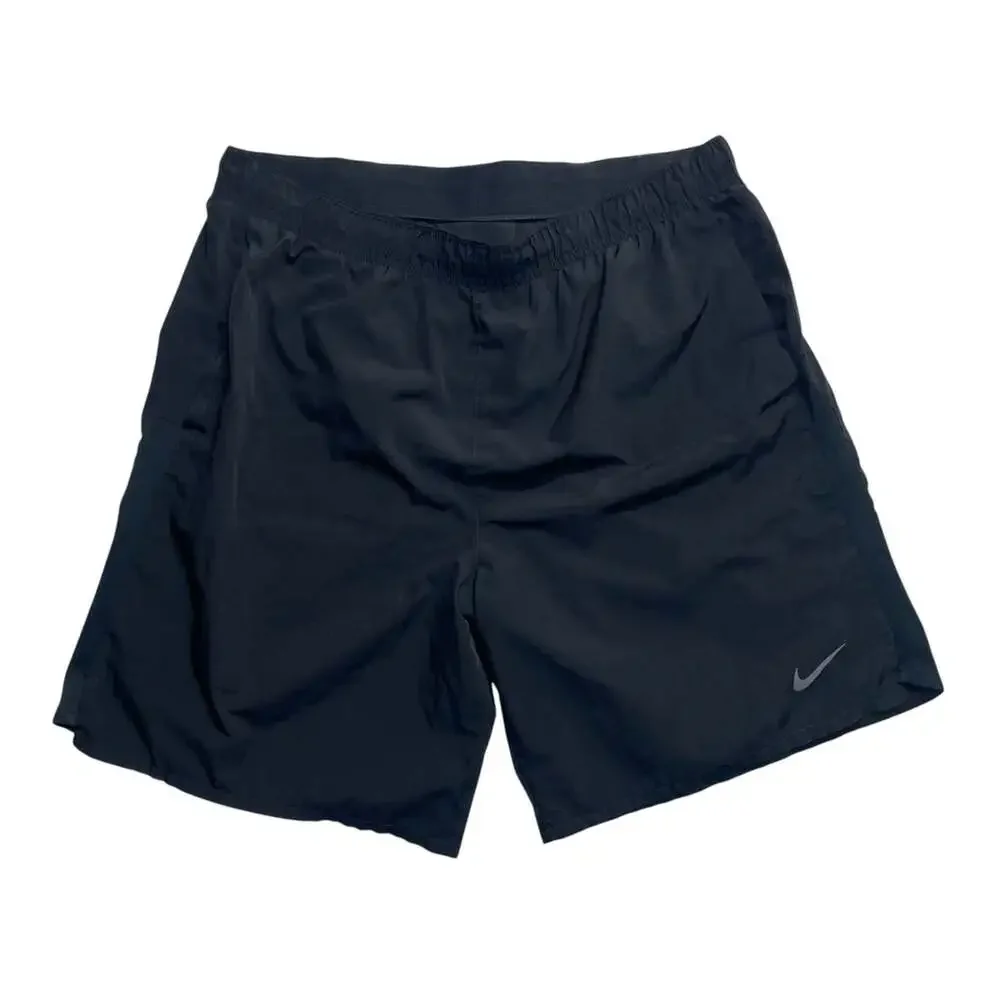 Nike Dri-FIT Running Shorts Men’s XL Black Reflective Swoosh Lined Athletic